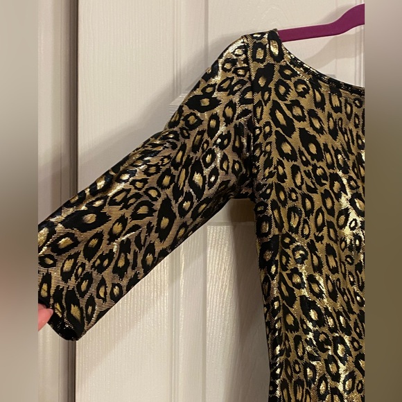 Blackmilk Shiny Leopard Body Con Dress - Picture 2 of 3